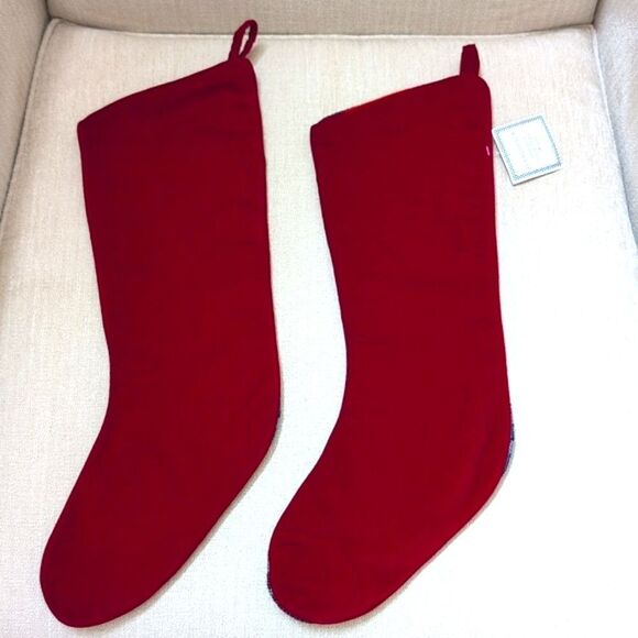 Handmade Wool Needlepoint Angel Christmas Stocking Cotton Velvet Backing Vintage - Picture 11 of 11